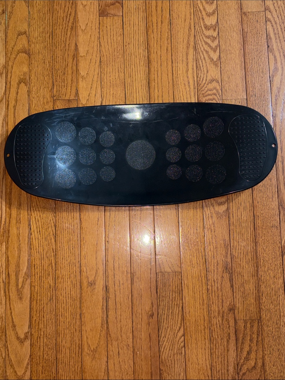 Black Balance Board with Textured Grip Pads
